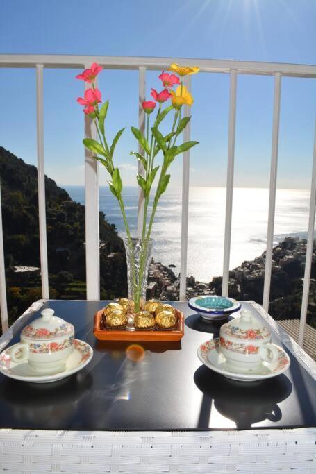 Casa Rossia Breathtaking Sea View Apartment In ポジターノ エクステリア 写真